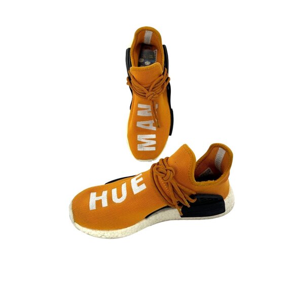 Adidas Human Race Pharrell Williams HUE MAN Shoes Mens 8 Laces ART BB3070 Orange - Picture 1 of 16